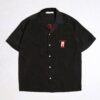 《2025春夏系列》日本POWER TO THE PEOPLE-招財貓刺繡開領襯衫-男女適用