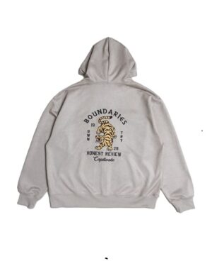 《2025秋冬系列》日本POWER TO THE PEOPLE-霸氣虎紋刺繡仿麂皮連帽外套