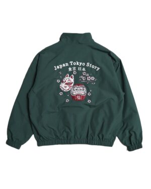 《2025秋冬系列》日本POWER TO THE PEOPLE-狐狸與達摩刺繡運動外套