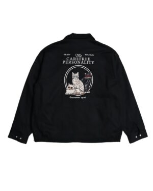 《2025秋冬系列》日本POWER TO THE PEOPLE-眼鏡貓短款斜紋外套