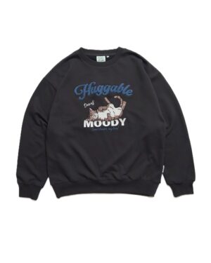 《2026新作單品-12月中下旬到貨》日本POWER TO THE PEOPLE-慵懶的貓咪刺繡衛衣